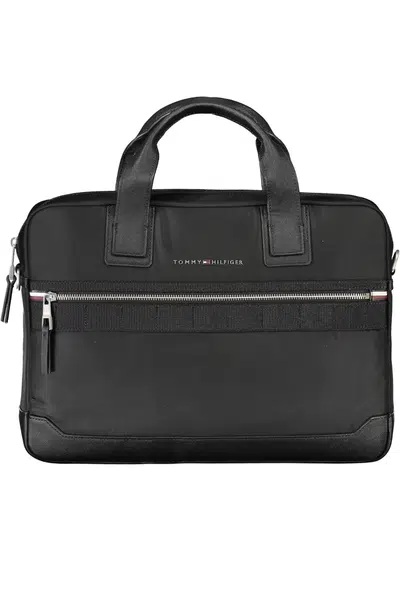 TOMMY HILFIGER BLACK MAN BRIEFCASE
