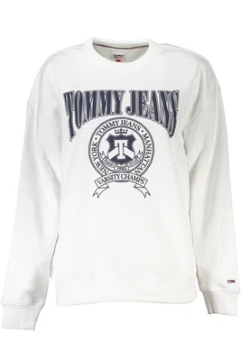 TOMMY HILFIGER WOMEN'S WHITE SWEATSHIRT WITHOUT ZIP