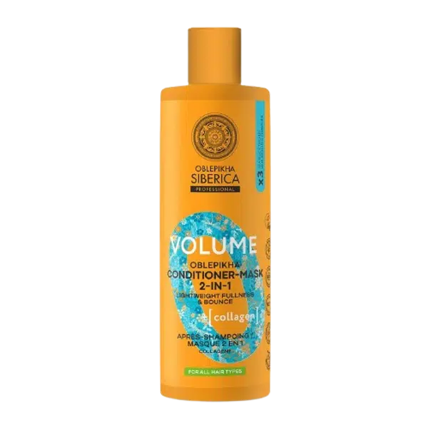 NATURA SIBERICA Oblepikha O Volume Kolagenový kondicionér-maska pro objem 2v1 400 ml