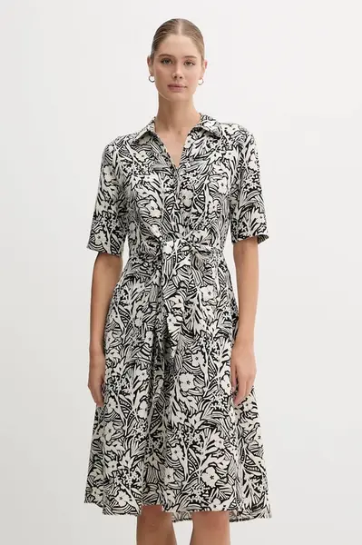 Lněné šaty Tommy Hilfiger