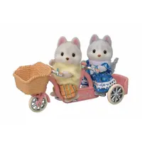 Sylvanian Families Tandemový bicykl pro Husky sourozence