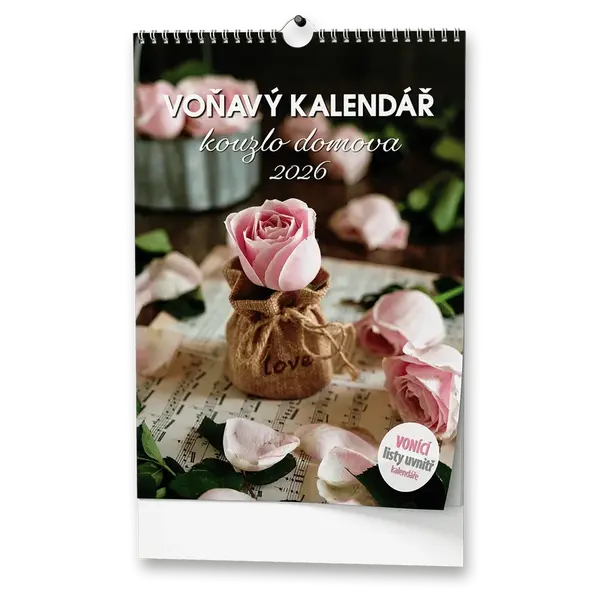 Nástěnný obrázkový kalendář 2026 - Voňavý kalendář Kouzlo domova