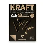 Blok Clairefontaine Brown & Black Kraft - A4, 60 listů, 90 g