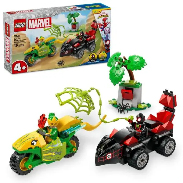 LEGO® Marvel Spidey a jeho úžasní přátelé 11198 Spin, Electro a honička s dinosaurem