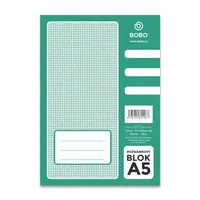 Lepený blok Bobo blok - A5, čtverečkovaný, 50 listů