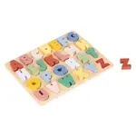 Nové klasické hračky Vkládací dřevěné puzzle - barevná abeceda