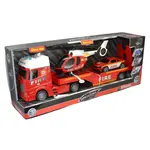 CITY SERVICE CAR - 1:12 Hasičský tahač s vrtulníkem a autem