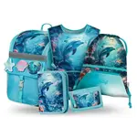 BAAGL SADA 5 Zippy Delfín: aktovka, penál, sáček, zástěra, peněženka