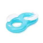 Bestway Nafukovací dvojitý kruh s madly modrý - 188x117 cm