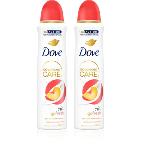 Dove Advanced Care Peach & White Blossom deodorant sprej
