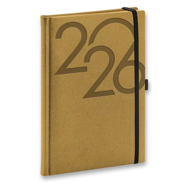 Týdenní diář Presco Ajax 2026 - A5, zlatý