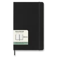 18měsíční diář Moleskine 2025-26 - tvrdé desky, L, týdenní - černý