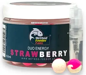Method feeder fans pop up duo energy 15 mm 100 ml + sprej esence 2 ml - jahoda