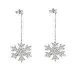 Beneto Blyštivé stříbrné náušnice Sněhové vločky AGUP2753