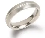 Boccia Titanium Titanový snubní prsten s diamanty 0130-03 51 mm
