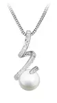Silver Cat Okouzlující náhrdelník se zirkony a perlou SC494 (řetízek, přívěsek)