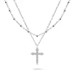 Brilio Silver Stylový dvojitý stříbrný náhrdelník NCL93W