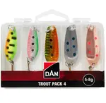 Dam třpytka trout pack 4 inc box 5-8 g