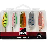 Dam třpytka trout pack 4 inc box 5-8 g