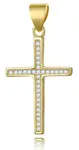 Beneto Pozlacený stříbrný přívěsek Křížek AGH592-GOLD
