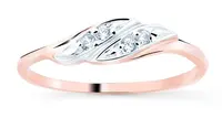 Cutie Jewellery Půvabný prsten z růžového zlata se zirkony Z8021–10-X-4 53 mm