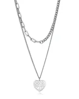 Viceroy Dvojitý ocelový náhrdelník se stromem života Kiss 15106C01000