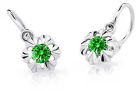 Cutie Jewellery Dětské náušnice z bílého zlata C2213-10-X-2 zelená