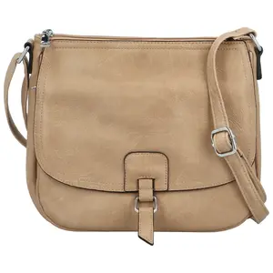 Trendy dámská koženková crossbody kabelka Samira, khaki