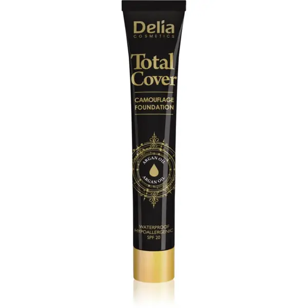 Delia Cosmetics Total Cover voděodolný make-up SPF 20 odstín 56 Tan 25 g