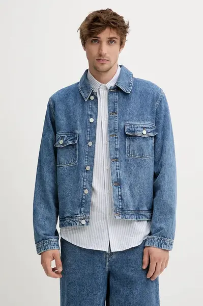 Džínová bunda Won Hundred modrá barva, přechodná, 3565-15166