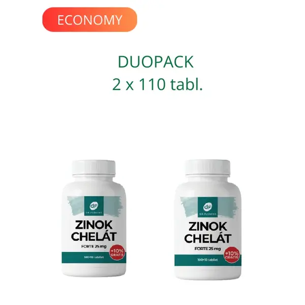 DR. FLEMING Zinok Chelat Forte 25mg +10% gratis 220ks DUOPACK