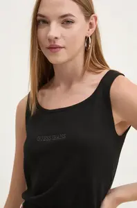 Guess Jeans Top s příměsí hedvábí Guess Jeans