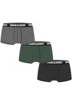 Boxer shorts 3-pack gray+dark green+black