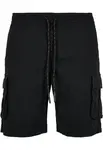 Drawstring cargo shorts black