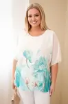 Kesi plus-size blúzka s kvetinovou potlačou