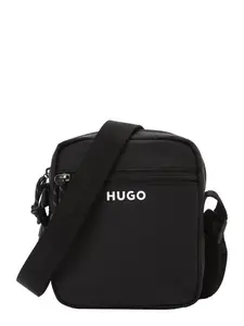 HUGO Taška cez rameno 'EVERETT'  čierna / biela