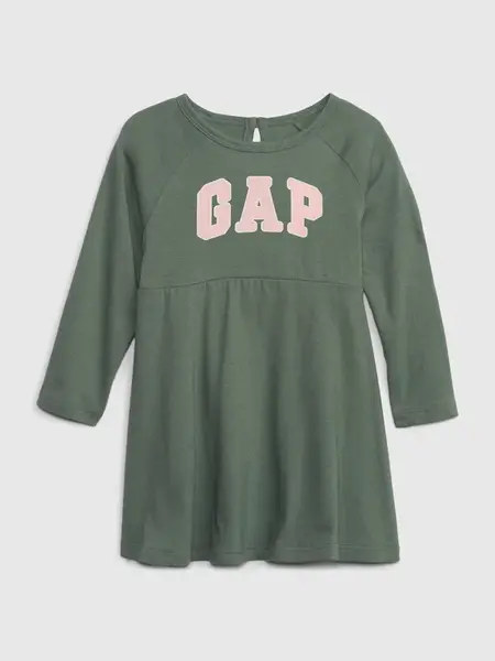 Zelené dievčenské šaty s logom GAP