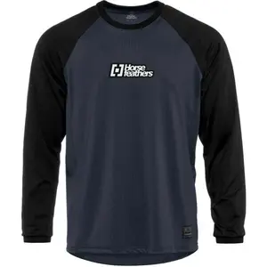 Horsefeathers SPIKE LS Pánský cyklistický dres, tmavě modrá, velikost