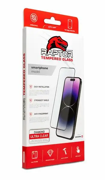 Tvrzené sklo Swissten Raptor Diaomond Ultra Clear 3D pro Apple iPhone 16e /17e, černá