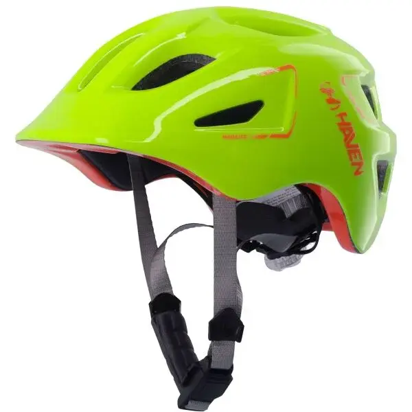 HAVEN MAGLITE Detská cyklistická prilba, reflexný neón, veľkosť (52 - 56)