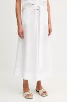 Lněná sukně MAX&Co. bílá barva, maxi, áčková, 2516101025200