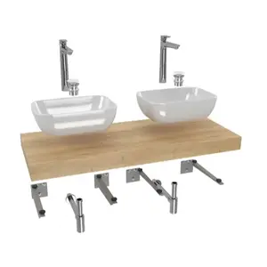 Hansgrohe Dolce kúpeľňová zostava siko s doskou pod umývadlo 120x8x50 cm dub halifax KSETDO18