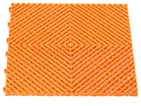 Plastová dlaždice, perforovaná, modulární, 40 x 40 x 1,8 cm, šedá barva - Procarosa Barva: oranžová