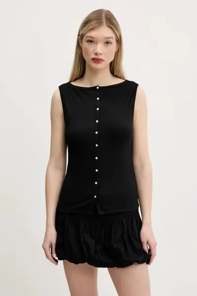 Top Abercrombie & Fitch černá barva, KI139-5175