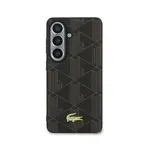 Zadní kryt Lacoste PVC Blend Monogram Gold Logo Magnetic pro Samsung Galaxy S26, hnědá