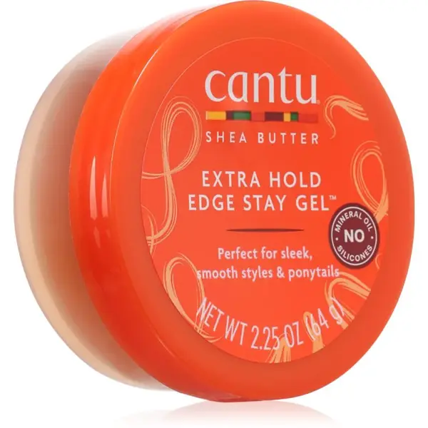 CANTU Shea Butter Extra Hold Edge fixační gel pro vlnité a kudrnaté vlasy s bambuckým máslem 67 ml