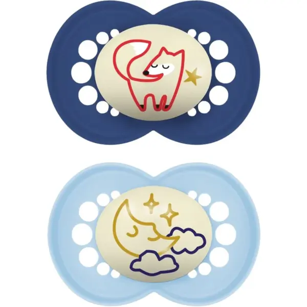 MAM Original Night 16m+ cumlík Blue/ Dark Blue 2 ks