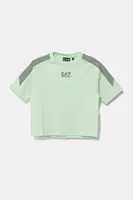 Dětské bavlněné tričko EA7 Emporio Armani