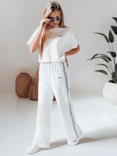 Dámsky biely oversize dresový komplet