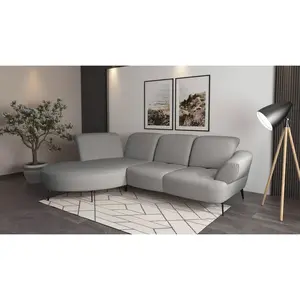 Sit & More ROHOVÁ SEDAČKA, textil, světle šedá